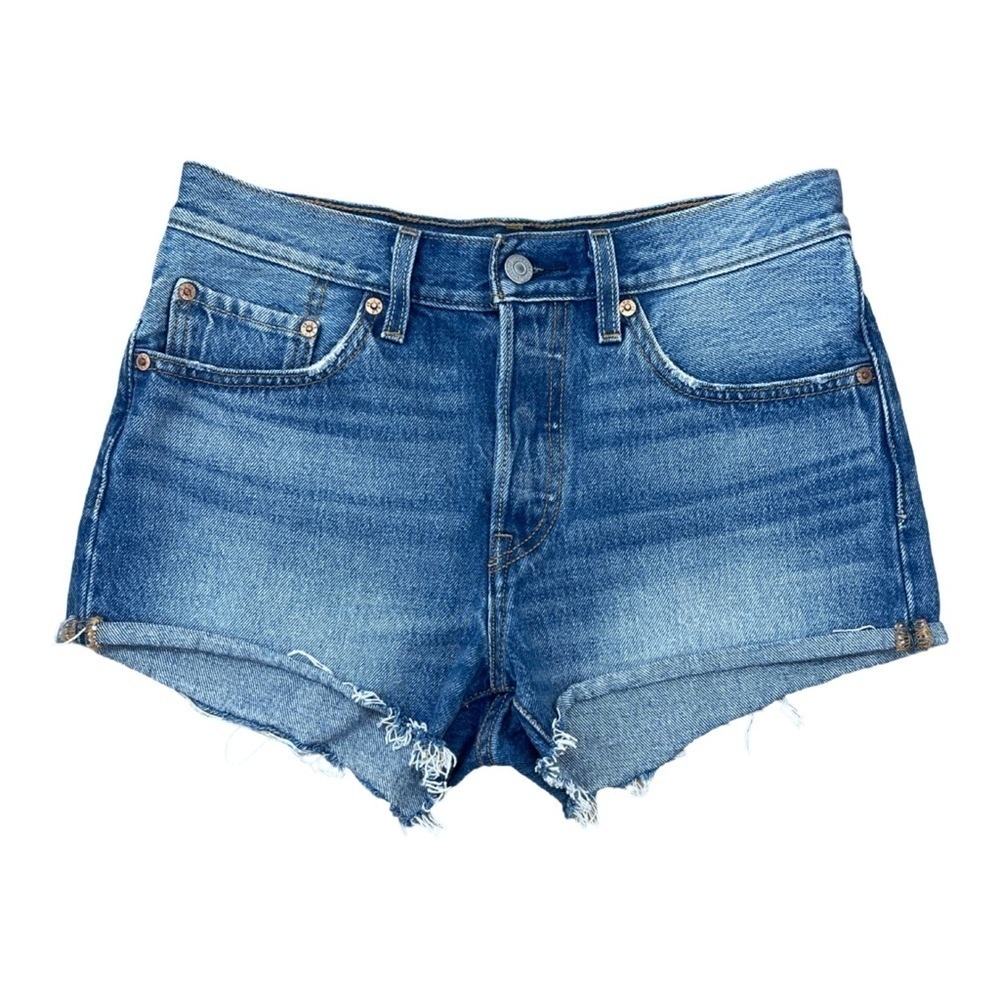 Levi’s • 501 Cutoff Denim Shorts Blue Explorer 26 ASO Lucy Hale